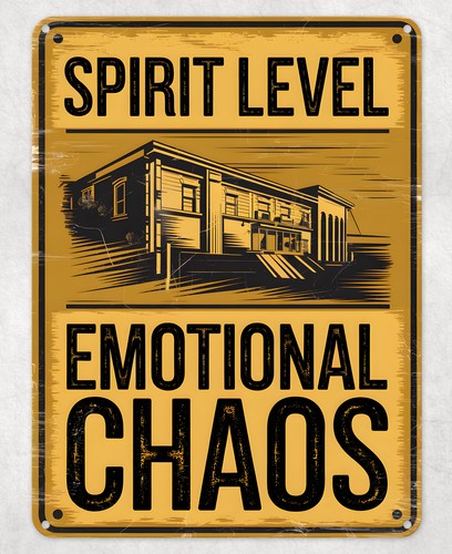 Spirit Level - Plaque murale en métal avec niveau